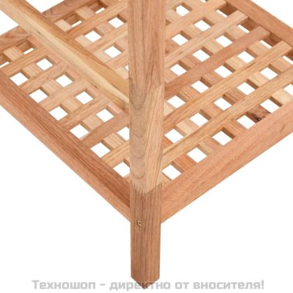 Етажерка за баня, 35,5x35,5x79 см, орехово дърво масив