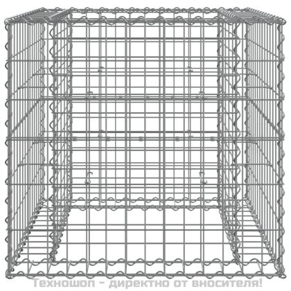 Габионна кошница, сребриста, 70x70x65 см, поцинковано желязо