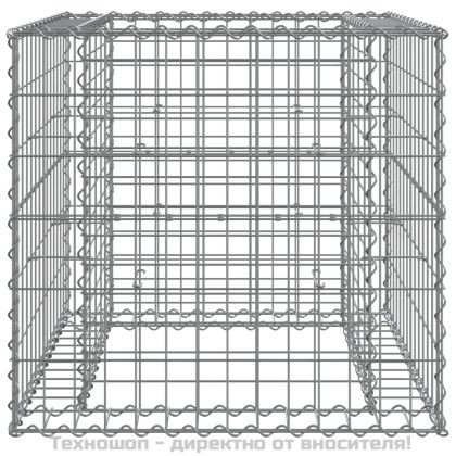 Габионна кошница, сребриста, 70x70x65 см, поцинковано желязо