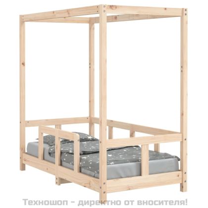 Рамка за детско легло, 70x140 см, масивна борова дървесина