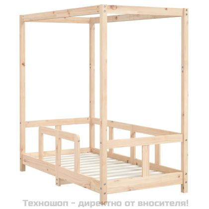 Рамка за детско легло, 70x140 см, масивна борова дървесина