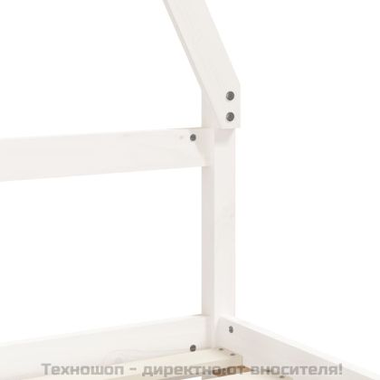 Рамка за детско легло с чекмеджета, бяла, 90x200 см, бор масив