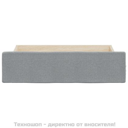 Чекмеджета за легло, 2 бр, светлосиви, инженерно дърво и плат