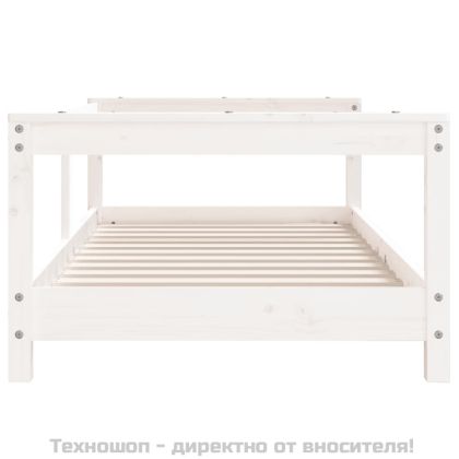 Рамка за детско легло, бяла, 70x140 см, бор масив