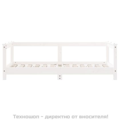 Рамка за детско легло, бяла, 70x140 см, бор масив