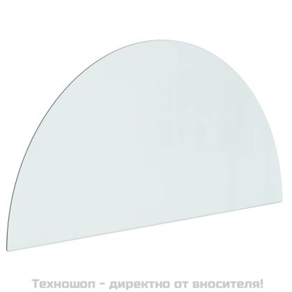 Стъклена плоча за камина полукръгла 1000x500 мм