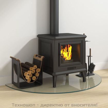 Стъклена плоча за камина полукръгла 1000x500 мм