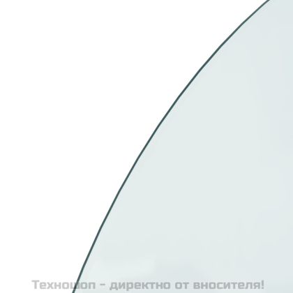 Стъклена плоча за камина полукръгла 1000x500 мм