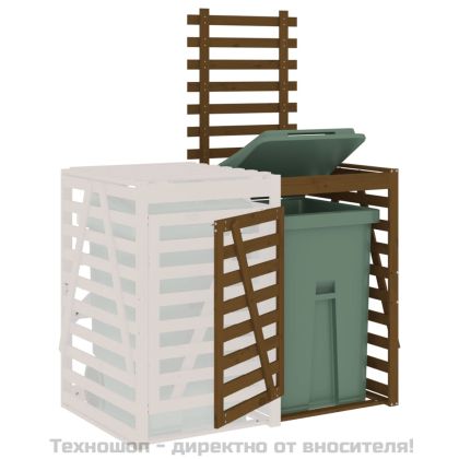 Удължение за контейнер за съхранение на кош медено бор масив