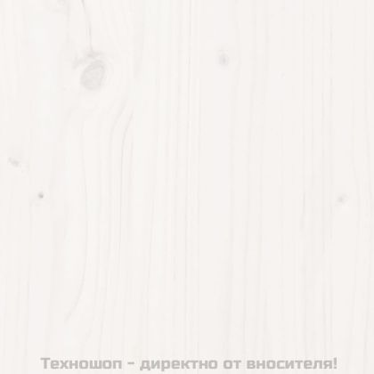 Бар табуретки, 2 бр, бели, 40x42x120 см, борово дърво масив