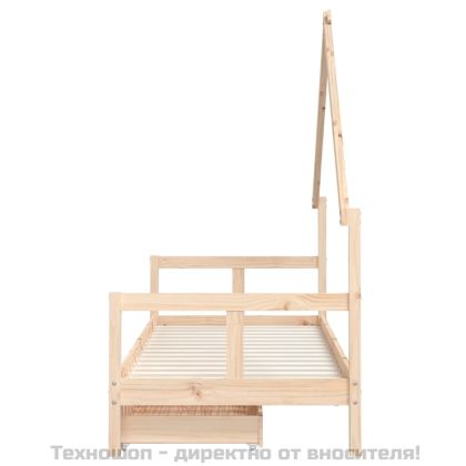 Рамка за детско легло с чекмеджета, 80x200 см, чам масив