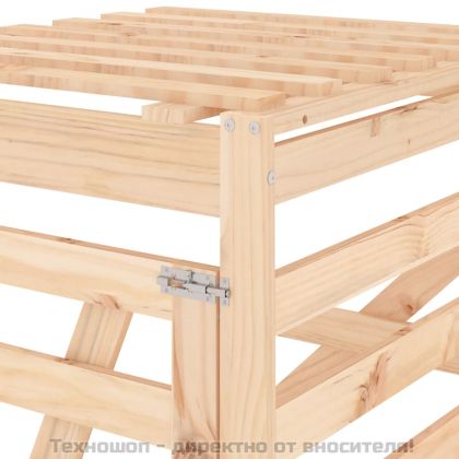 Удължение за контейнер за съхранение на кош дърво бор масив