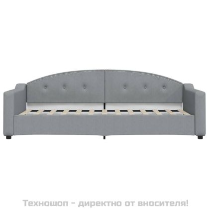 Кушетка, светлосива, 80x200 см, плат