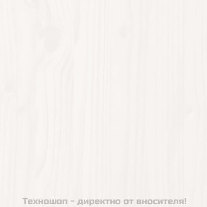 Градинско повдигнато легло, бяло, 119,5x40x39 см, бор масив