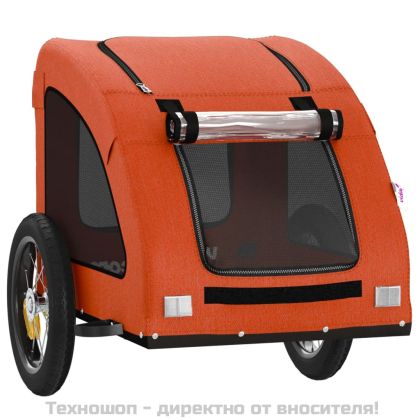 Ремарке за колело за любимци оранжев Оксфорд плат желязо