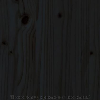 Бар табуретки 2 бр черни 40x42x120 см борово дърво масив