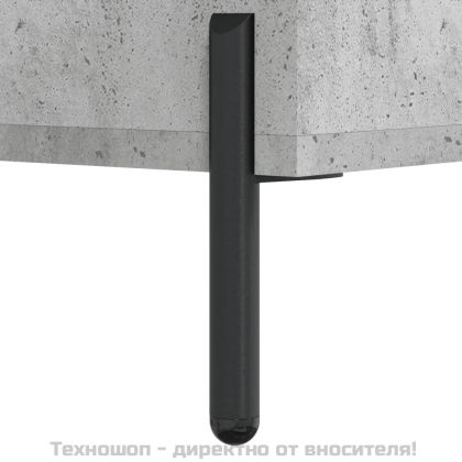 Висок шкаф, бетонно сив, 69,5x34x180 см, инженерно дърво