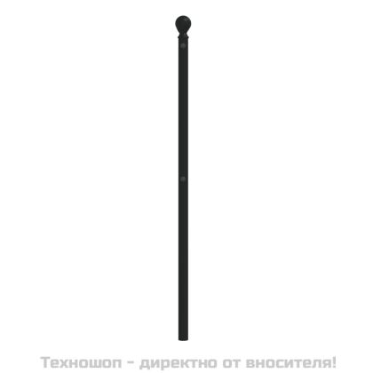 Метална табла за глава, черна, 180 см