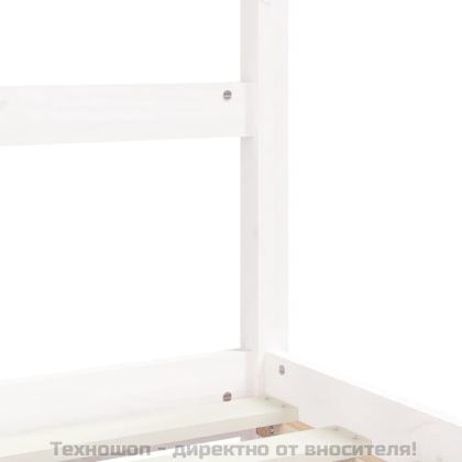 Рамка за детско легло с чекмеджета, бяла, 80x200 см, чам масив