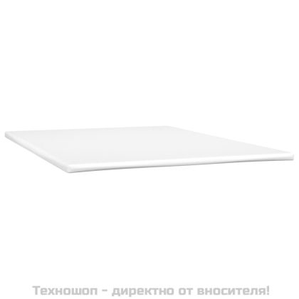 Боксспринг легло с матрак, бяло, 140x190 см изкуствена кожа
