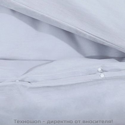 Комплект спално бельо сив 200x200 см олекотен микрофибър