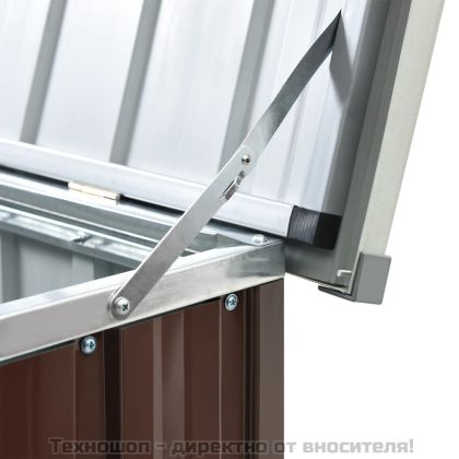 Градински сандък за съхранение, кафяв, 171x99x93 см