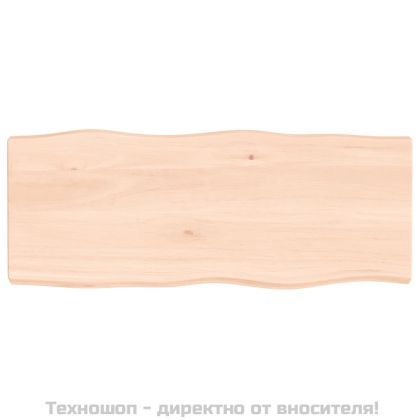 Плот за маса 100x40x(2-6) см необработено масивно дърво жив ръб