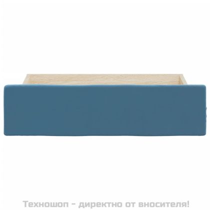 Чекмеджета за легло, 2 бр, сини, инженерно дърво и кадифе