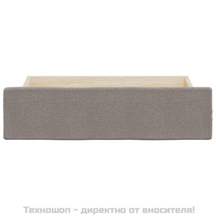 Чекмеджета за легло, 2 бр, таупе, инженерно дърво и плат