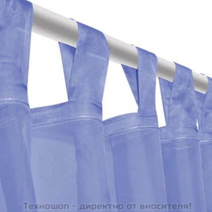 Пердета от воал, 2 бр, 140x225 см, кралско сини