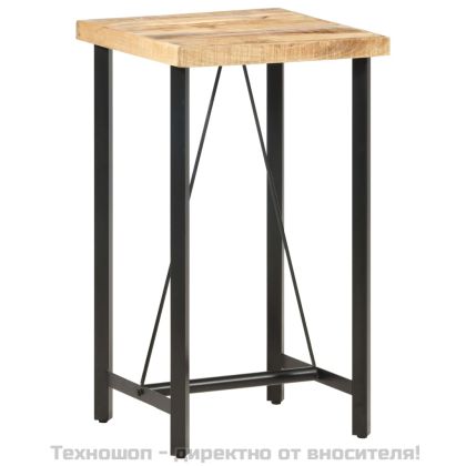 Бар маса, 60x60x107 cм, груба мангова дървесина