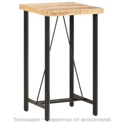 Бар маса, 60x60x107 cм, груба мангова дървесина