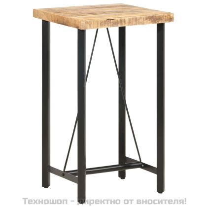 Бар маса, 60x60x107 cм, груба мангова дървесина