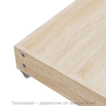 Чекмеджета за легло, 2 бр, черни, инженерно дърво и плат