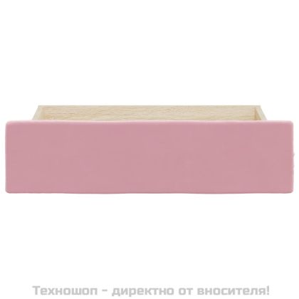 Чекмеджета за легло, 2 бр, розови, инженерно дърво и кадифе