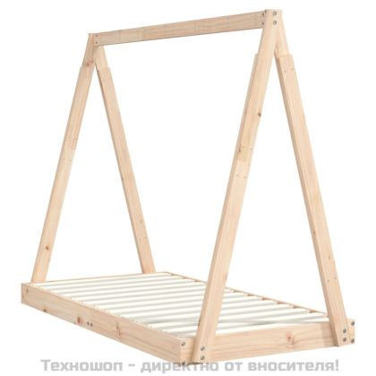 Рамка за детско легло, 70x140 см, масивна борова дървесина