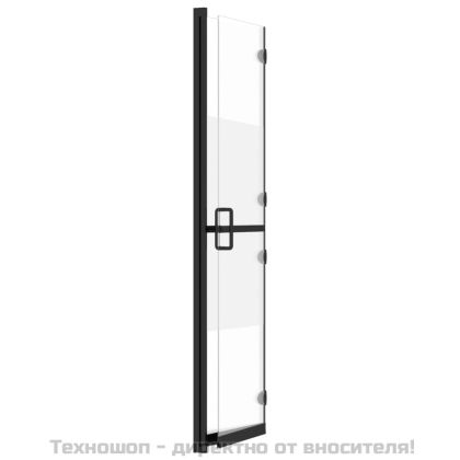 Сгъваема стена за душ наполовина матирано ESG стъкло 90x190 см