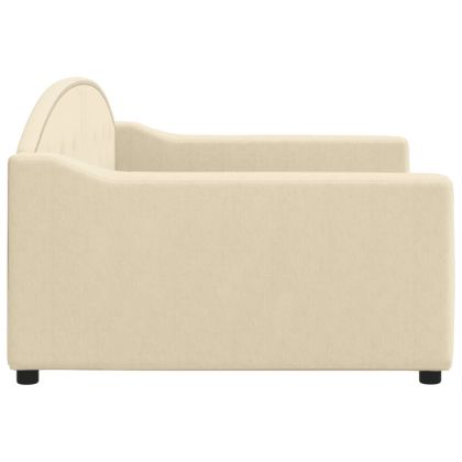 Кушетка, кремава, 100x200 см, плат