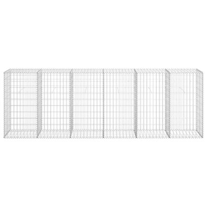 Габионна стена с капаци, поцинкована стомана, 300x50x100 см