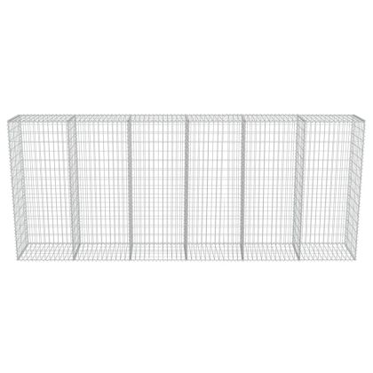 Габионна стена с капаци, поцинкована стомана, 300x50x150 см