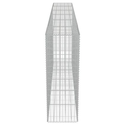 Габионна стена с капаци, поцинкована стомана, 300x50x150 см