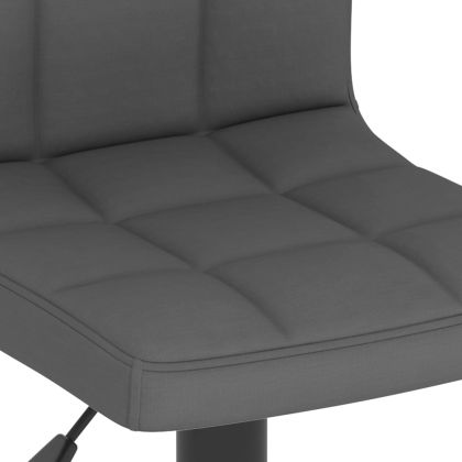 Бар табуретки, 2 бр, тъмносиви, текстил