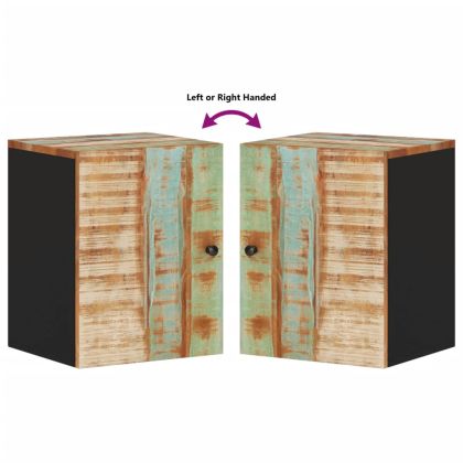 Стенен шкаф за баня 38x33x48 см масивно регенерирано дърво