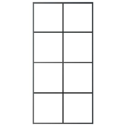 Плъзгаща се врата с обков 102,5x205 см ESG стъкло и алуминий