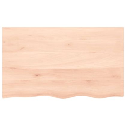 Плот за маса, 100x60x(2-4) см, необработен масивен дъб