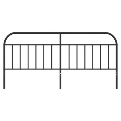 Метална резервна табла за легло, черна, 200 см