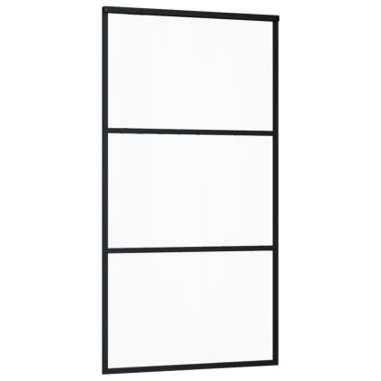 Плъзгаща се врата с механизъм ESG стъкло и алуминий 102x205 см