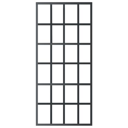 Плъзгаща се врата с механизъм, ESG стъкло и алуминий, 90x205 см