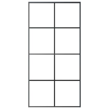 Плъзгаща се врата с обков 102,5x205 см ESG стъкло и алуминий