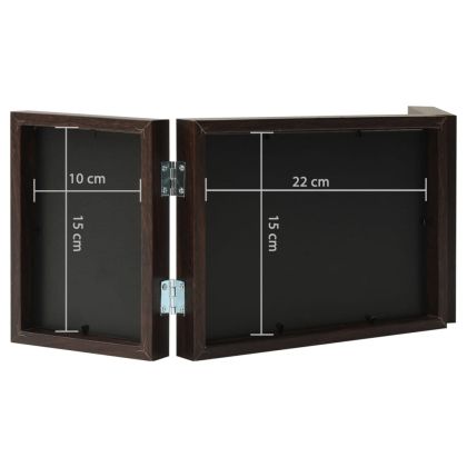 Тройна фоторамка колаж тъмнокафява 22x15 см+2x(10x15 см)